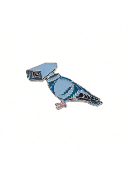 Cartoon Cute Pigeon Camera Enamel Pin Custom Decorative Brooches Ornaments Lapel Bag Badges Jewelry Gifts Pin