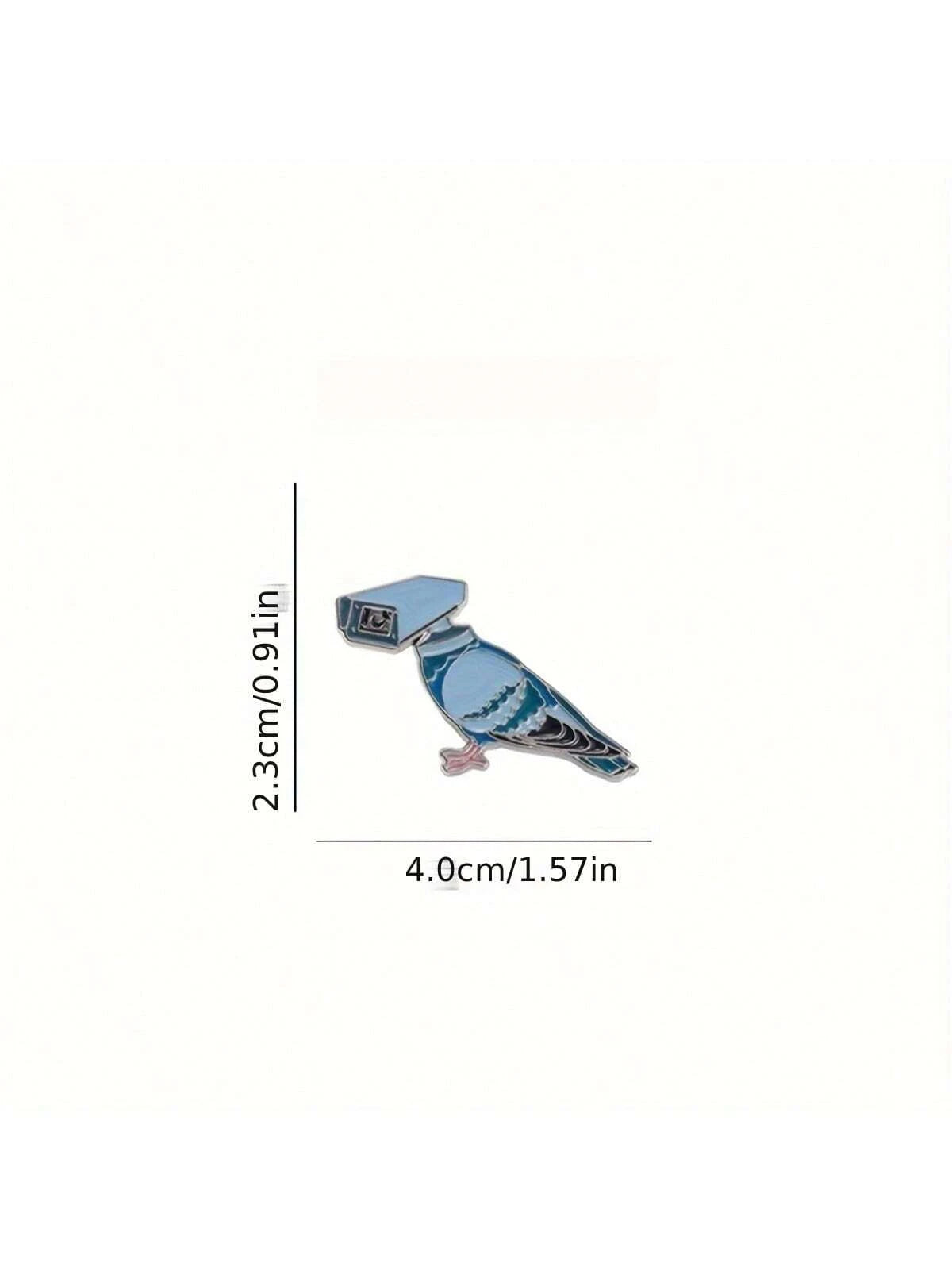 Cartoon Cute Pigeon Camera Enamel Pin Custom Decorative Brooches Ornaments Lapel Bag Badges Jewelry Gifts Pin