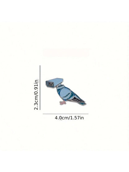 Cartoon Cute Pigeon Camera Enamel Pin Custom Decorative Brooches Ornaments Lapel Bag Badges Jewelry Gifts Pin