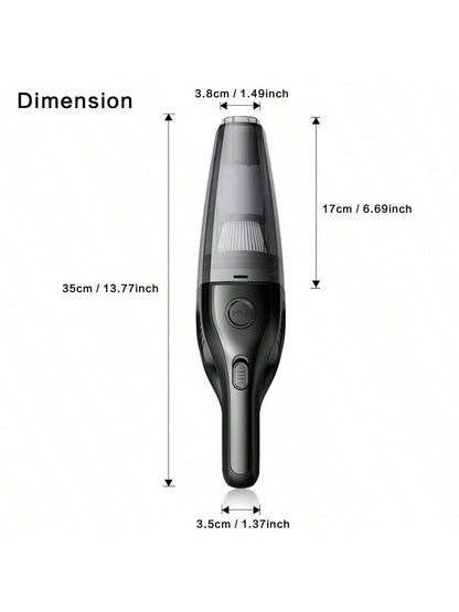 CascadeVac Handy Vacuum Cleaner Handheld Vacuum Cleaner For The Family Car, Powerful Suction USB Charging Mini Cleaning Vacuum Cleaner, Has A Variety Of Accessories For The Car, Home, Office And Other