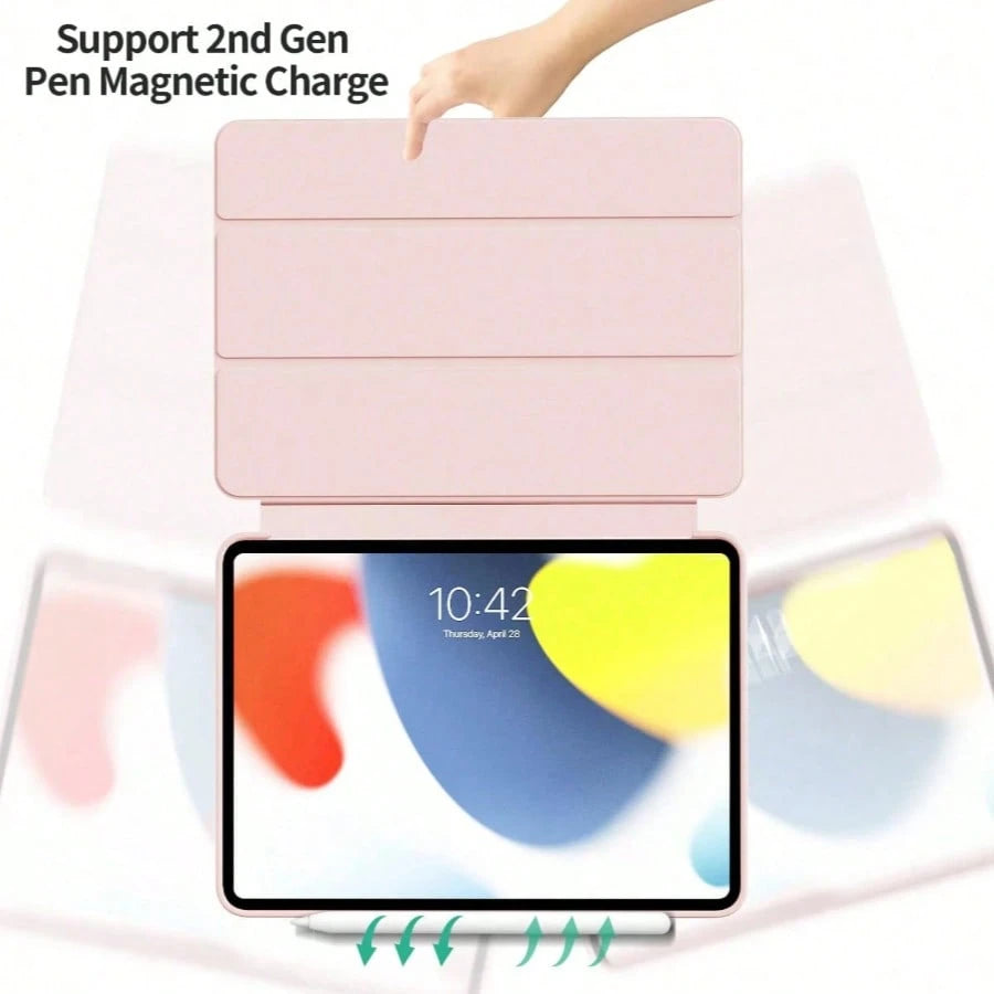 Case For IPads (A19) 12th/11th/10th Generation(2026/2025/2022),Case For IPads (M4) Air8/Air7 Generation(2026/2025) IPads 11/10.9 Inch- Protective Trifold Stand Smart Cover[Support Touch ID & Auto Wak