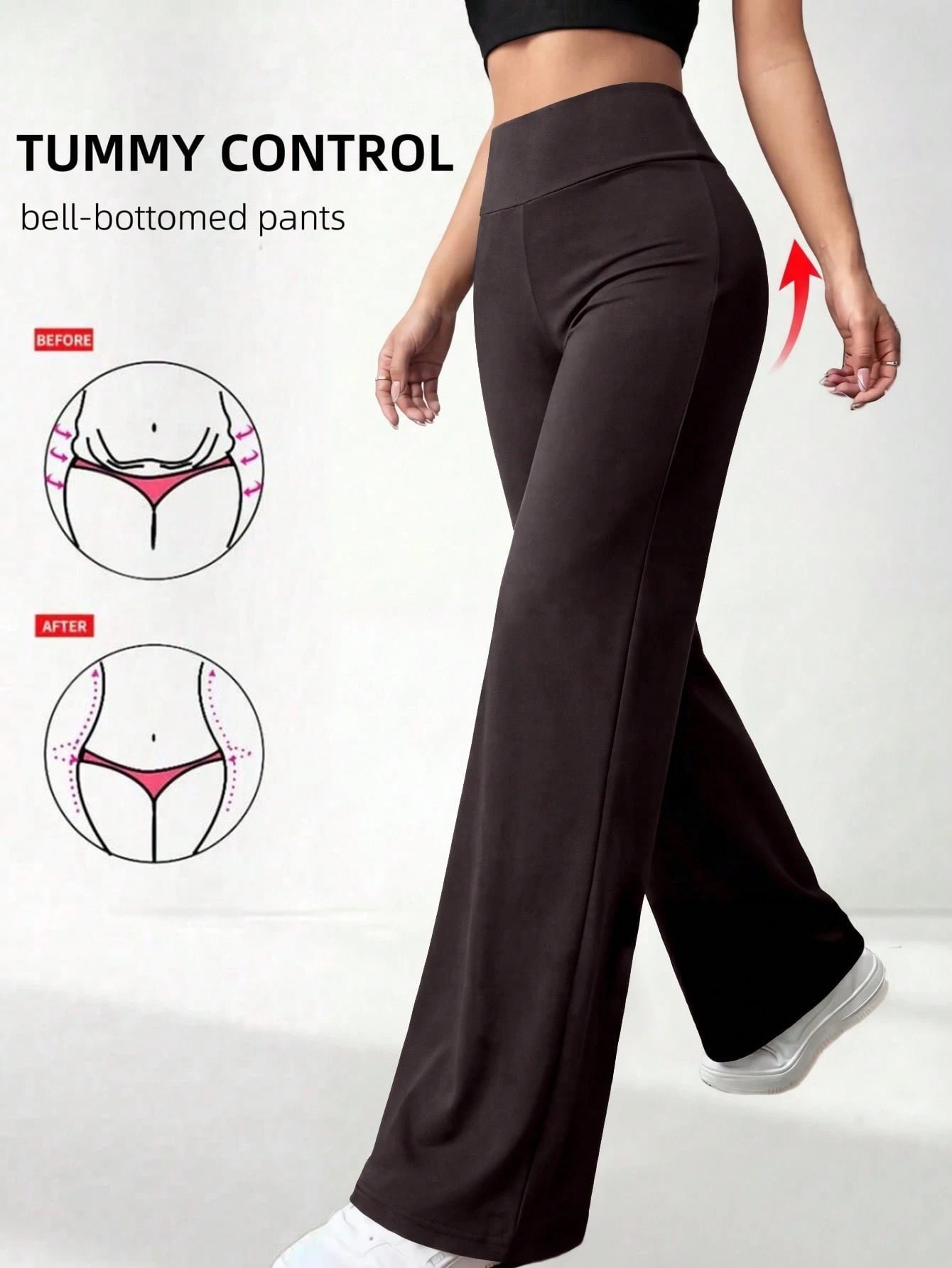 Casual Sports Solid Color High Waist Straight Leg Pants