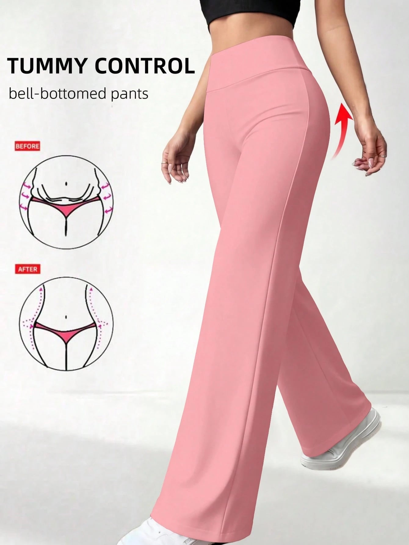 Casual Sports Solid Color High Waist Straight Leg Pants