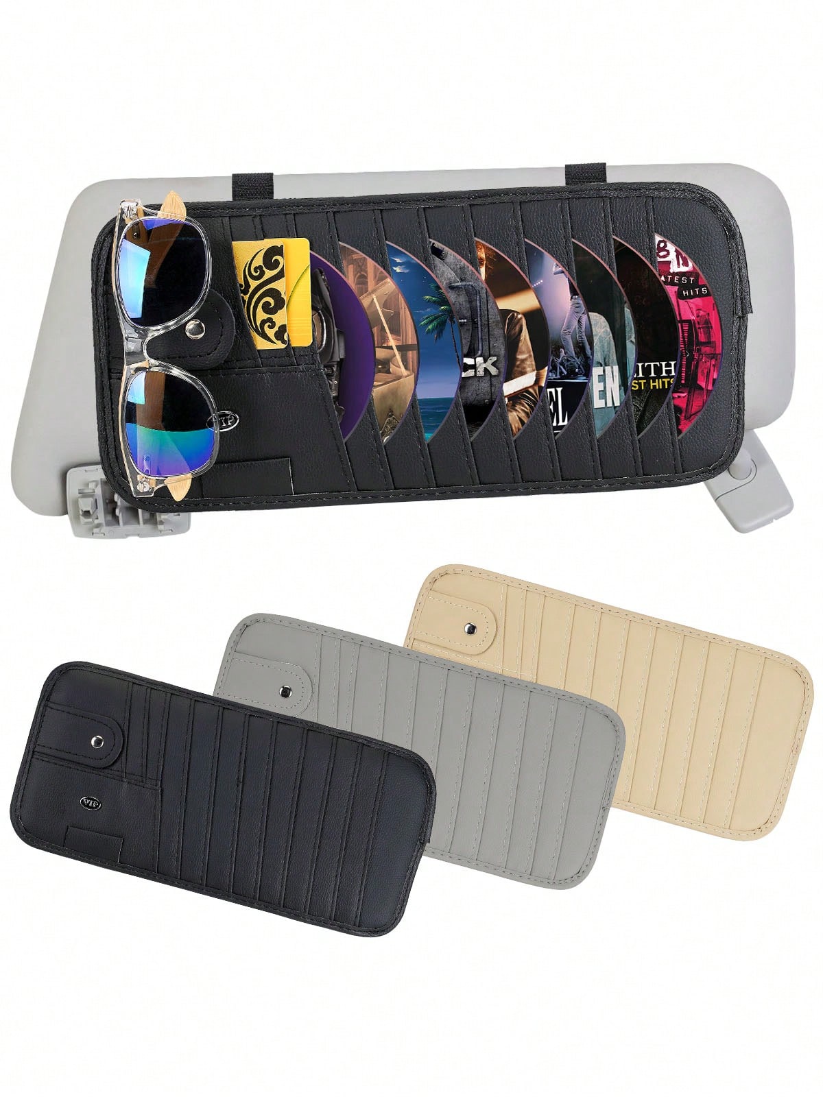 CD DVD Car Holder Vehicle Visor Storage Organizer Large Capacity CD Bag Case US
