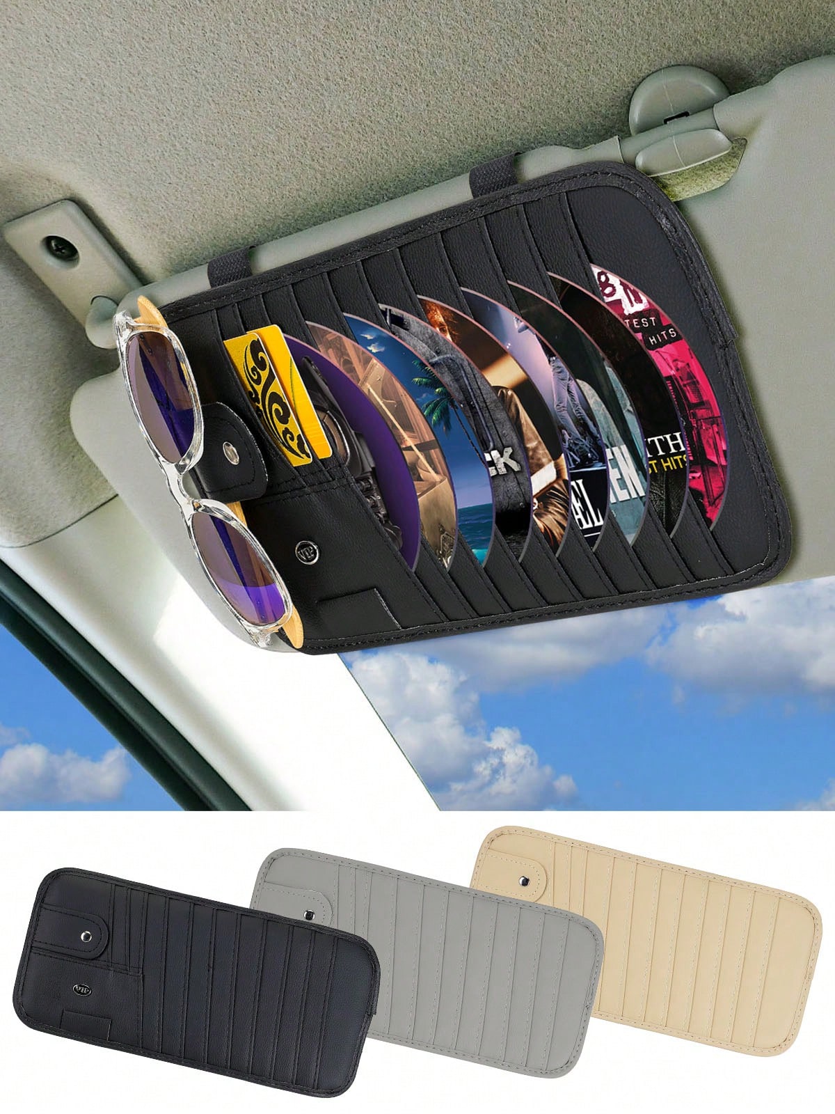CD DVD Car Holder Vehicle Visor Storage Organizer Large Capacity CD Bag Case US
