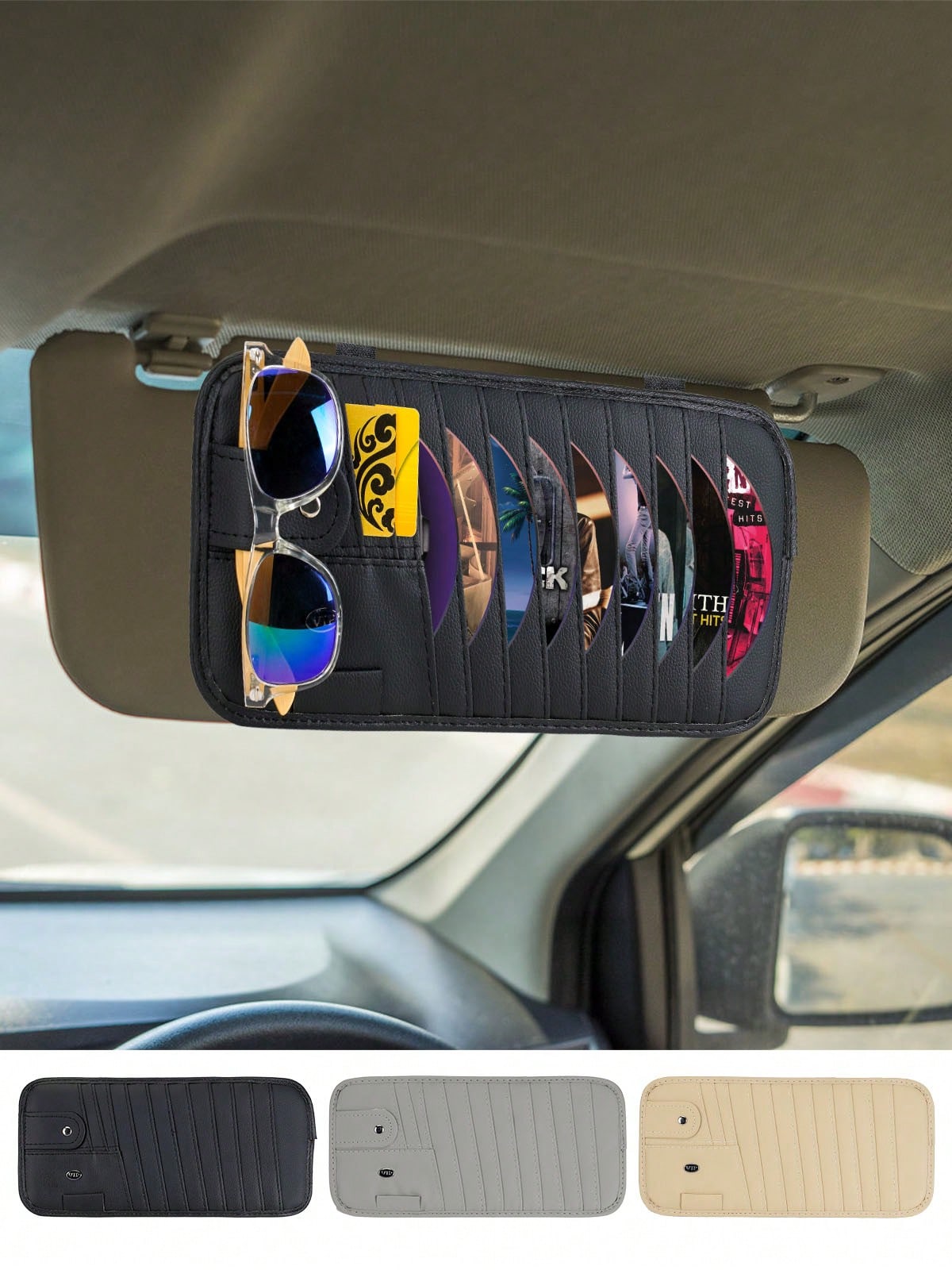 CD DVD Car Holder Vehicle Visor Storage Organizer Large Capacity CD Bag Case US