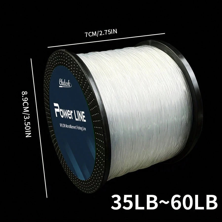 Chelesh 546YDS Monofilament Fishing Line, Transparent Invisible Absorbent, Nylon Line, Diameter 0.52mm-1.0mm, Strength 35LB-150LB, Suitable For Freshwater, Saltwater, Surf Fishing, Ideal For Long-Rang