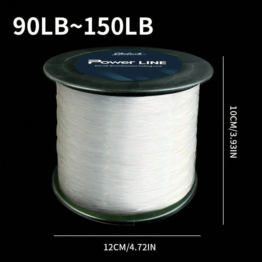 Chelesh 546YDS Monofilament Fishing Line, Transparent Invisible Absorbent, Nylon Line, Diameter 0.52mm-1.0mm, Strength 35LB-150LB, Suitable For Freshwater, Saltwater, Surf Fishing, Ideal For Long-Rang