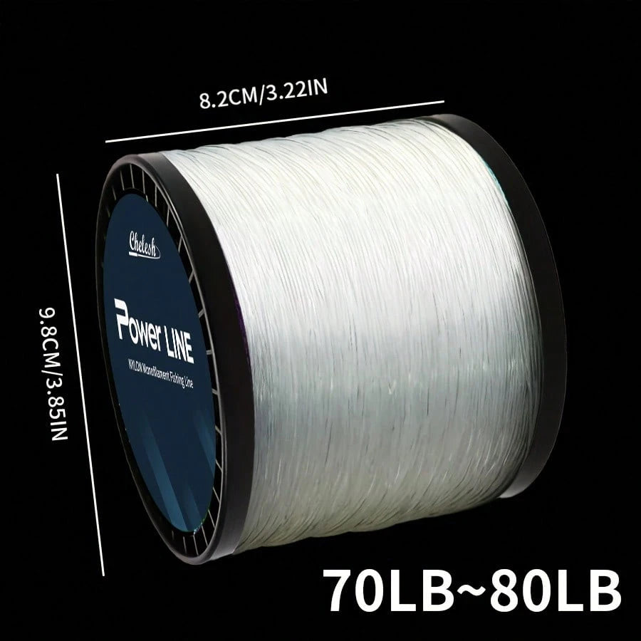 Chelesh 546YDS Monofilament Fishing Line, Transparent Invisible Absorbent, Nylon Line, Diameter 0.52mm-1.0mm, Strength 35LB-150LB, Suitable For Freshwater, Saltwater, Surf Fishing, Ideal For Long-Rang