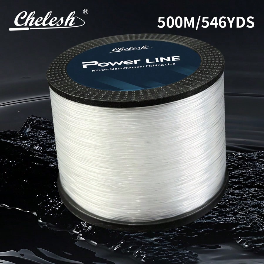 Chelesh 546YDS Monofilament Fishing Line, Transparent Invisible Absorbent, Nylon Line, Diameter 0.52mm-1.0mm, Strength 35LB-150LB, Suitable For Freshwater, Saltwater, Surf Fishing, Ideal For Long-Rang