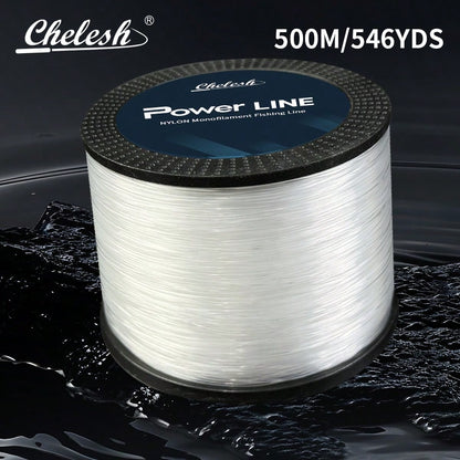 Chelesh 546YDS Monofilament Fishing Line, Transparent Invisible Absorbent, Nylon Line, Diameter 0.52mm-1.0mm, Strength 35LB-150LB, Suitable For Freshwater, Saltwater, Surf Fishing, Ideal For Long-Rang