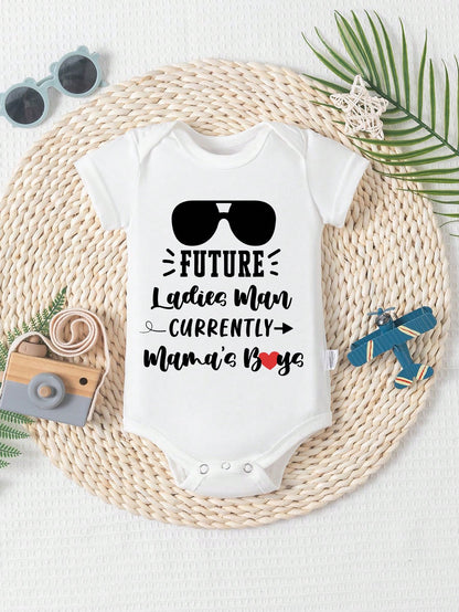 CHUNKY MONKEY Print Funny Baby Romper Casual Comfortable Short Sleeve Newborn Clothes Cotton Fashion Triangle Jumpsuit