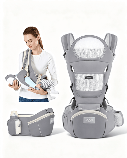 CN. Grey/Blue/Black/Pink Baby Carrier,Ergonomic Infant Carrier With Hip Seat Bag Soft Baby Carrier Newborn To Toddler 7-45lbs Baby Holder Carrier