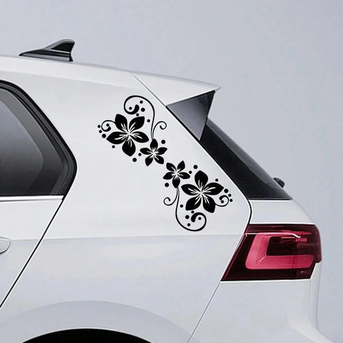 Colorful Creative Flower Vinyl Stickers Car High Stickiness Waterproof Door Window Decor Decals Auto Exterior Decor Accessories