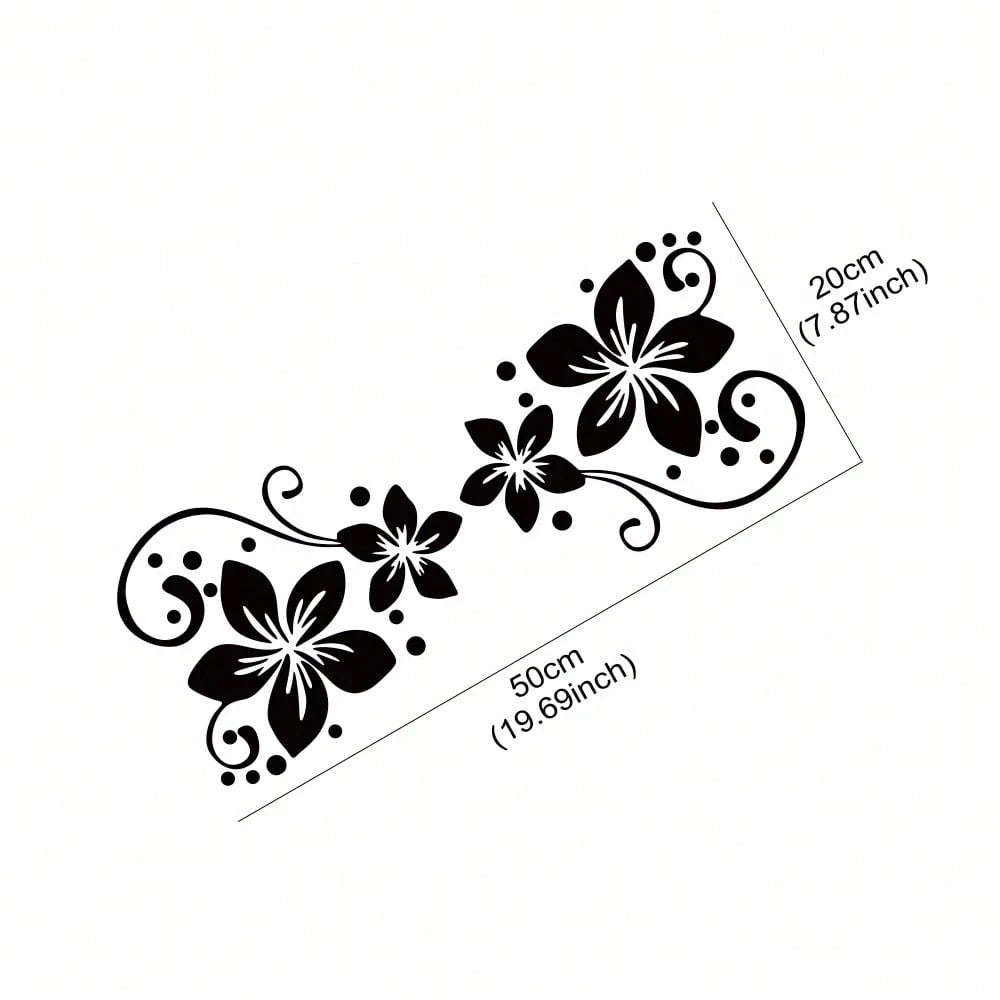Colorful Creative Flower Vinyl Stickers Car High Stickiness Waterproof Door Window Decor Decals Auto Exterior Decor Accessories