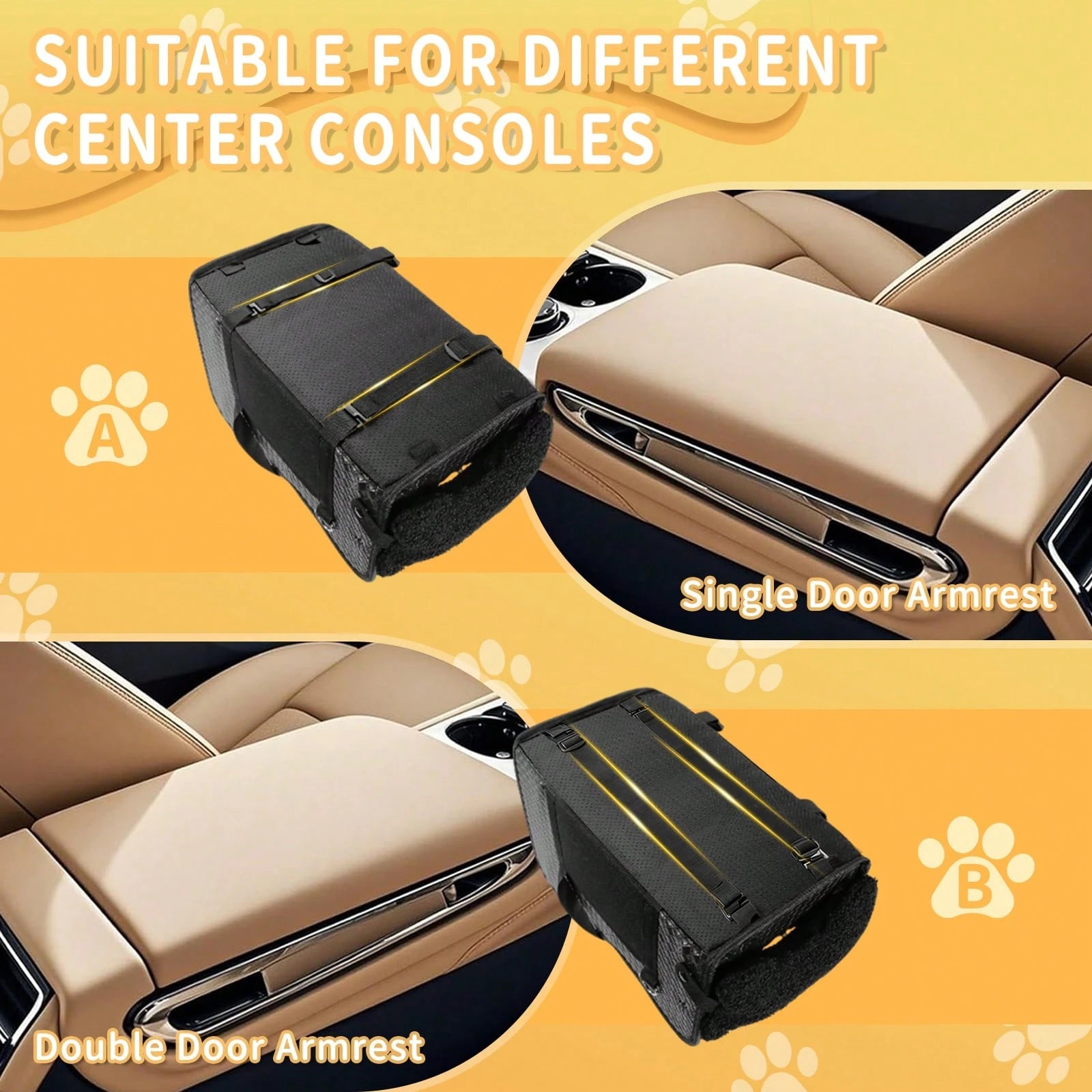 Comfortable Central Console Dog Car Seat, Portable Cozy Booster Car Seat, Deluxe Pet Car Seat For Dogs & Cats With Safety Harness, Breathable Mesh & Soft Padding- Comfortable Travel