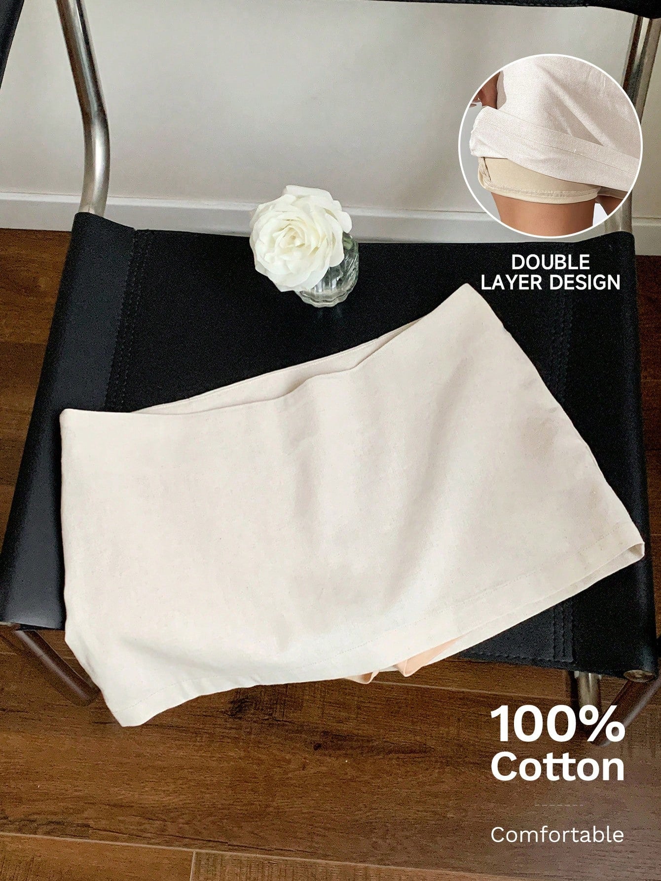 Comfortcana Coffee Brown Mini Low-Waist Skirt, Summer