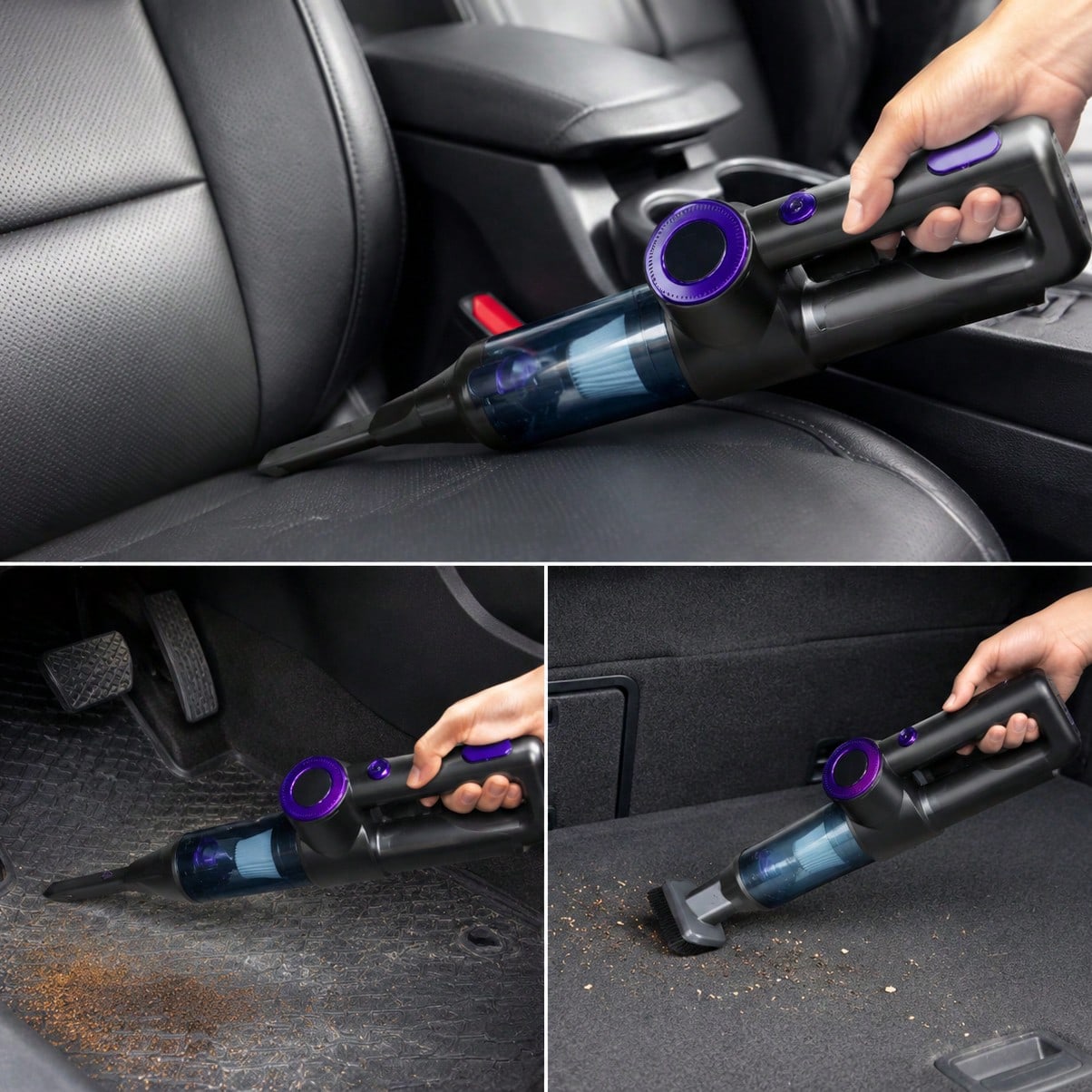 Cordless Handheld Vacuum Cleaner For Home Use, Featuring Powerful 15kPa Suction, Multiple Attachments, A High-Capacity 2000mAh Battery, And A Tangle-Free Cordless Design-An Ideal Tool For Cleaning You