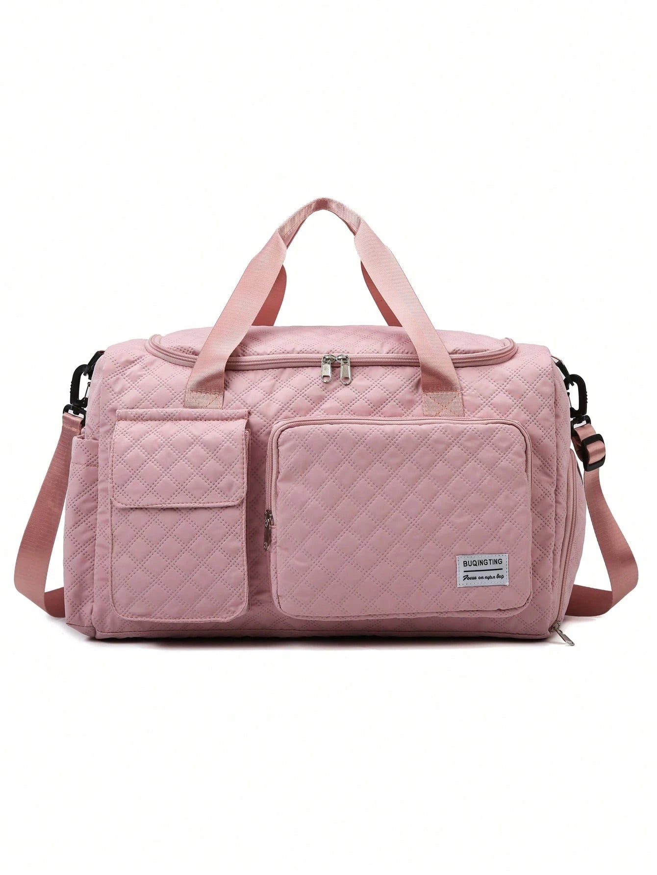 Cow, Leopard, Zebra Print, Duffle Bag, Travel Bag, Luggage Bag, Large Capacity, Dry And Wet Separation, For Business, For Hospital, Nylon Pink Traveling Bag Travelling Organizer Outfit Airport Travel