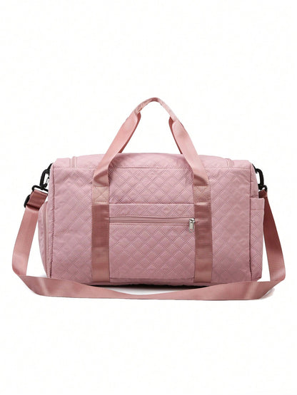 Cow, Leopard, Zebra Print, Duffle Bag, Travel Bag, Luggage Bag, Large Capacity, Dry And Wet Separation, For Business, For Hospital, Nylon Pink Traveling Bag Travelling Organizer Outfit Airport Travel