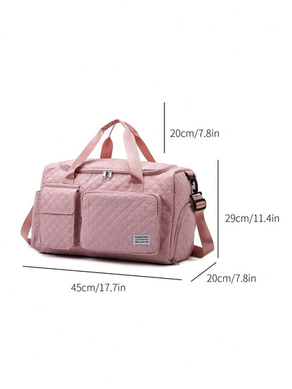 Cow, Leopard, Zebra Print, Duffle Bag, Travel Bag, Luggage Bag, Large Capacity, Dry And Wet Separation, For Business, For Hospital, Nylon Pink Traveling Bag Travelling Organizer Outfit Airport Travel