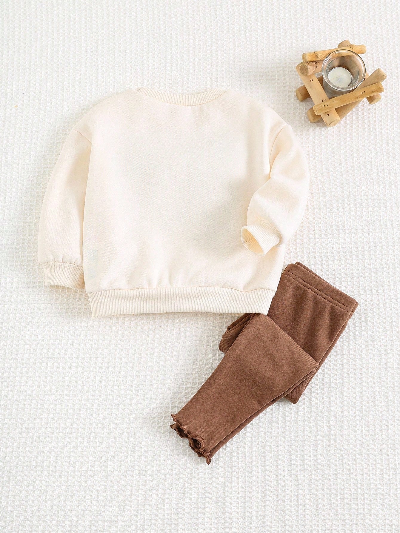 Cozy Pixies 2pcs Newborn Baby Girl Leopard Print Winter Hoodie & Leggings Set