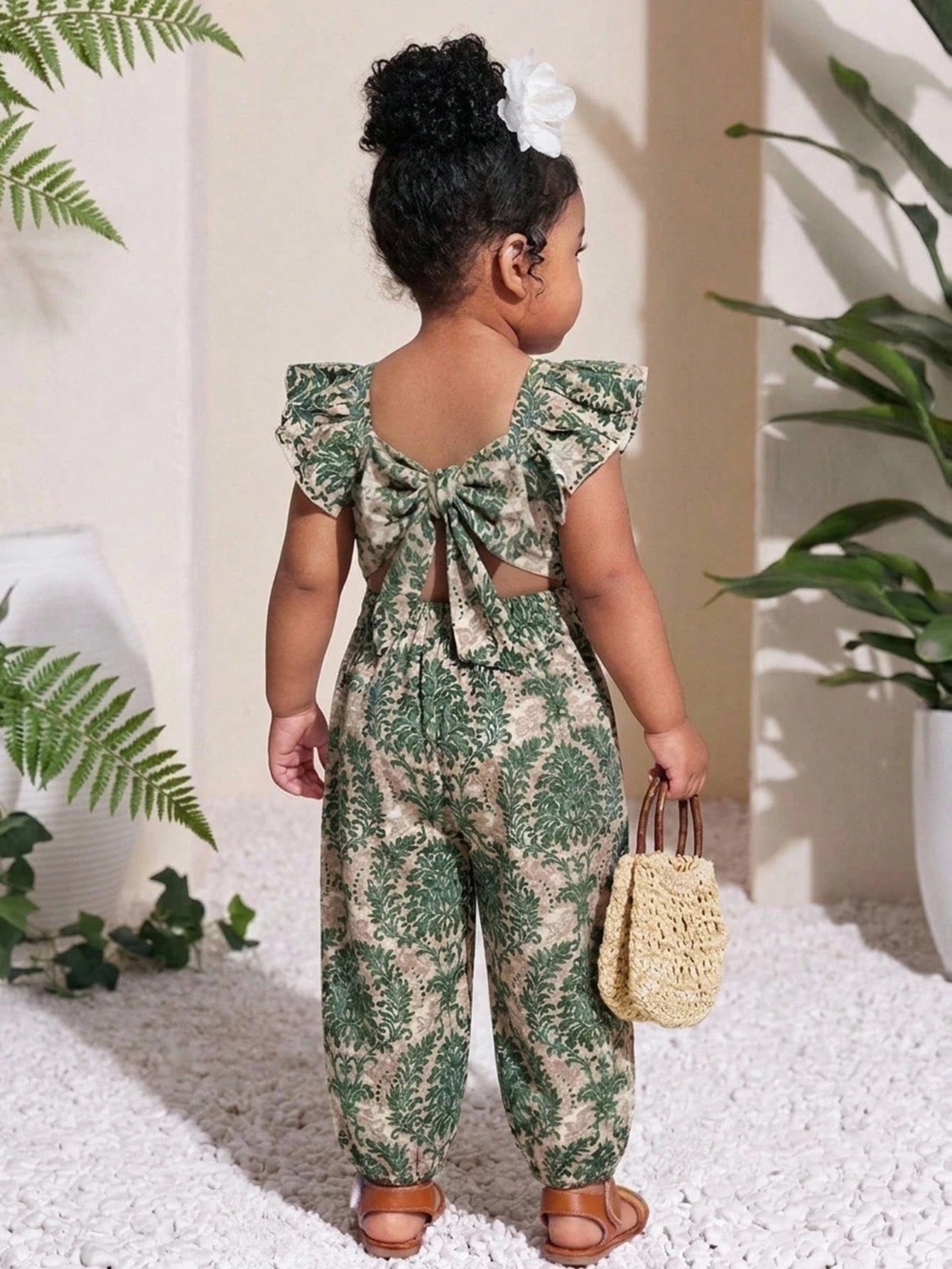 Cozy Pixies Baby Girl Casual Woven Jumpsuit Pants