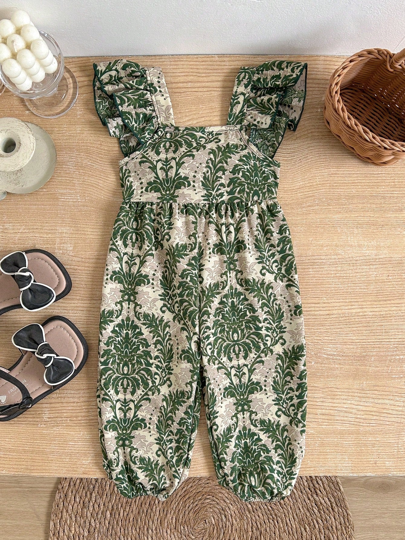 Cozy Pixies Baby Girl Casual Woven Jumpsuit Pants