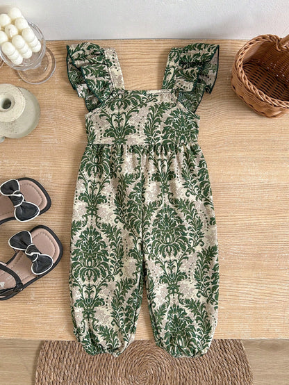 Cozy Pixies Baby Girl Casual Woven Jumpsuit Pants