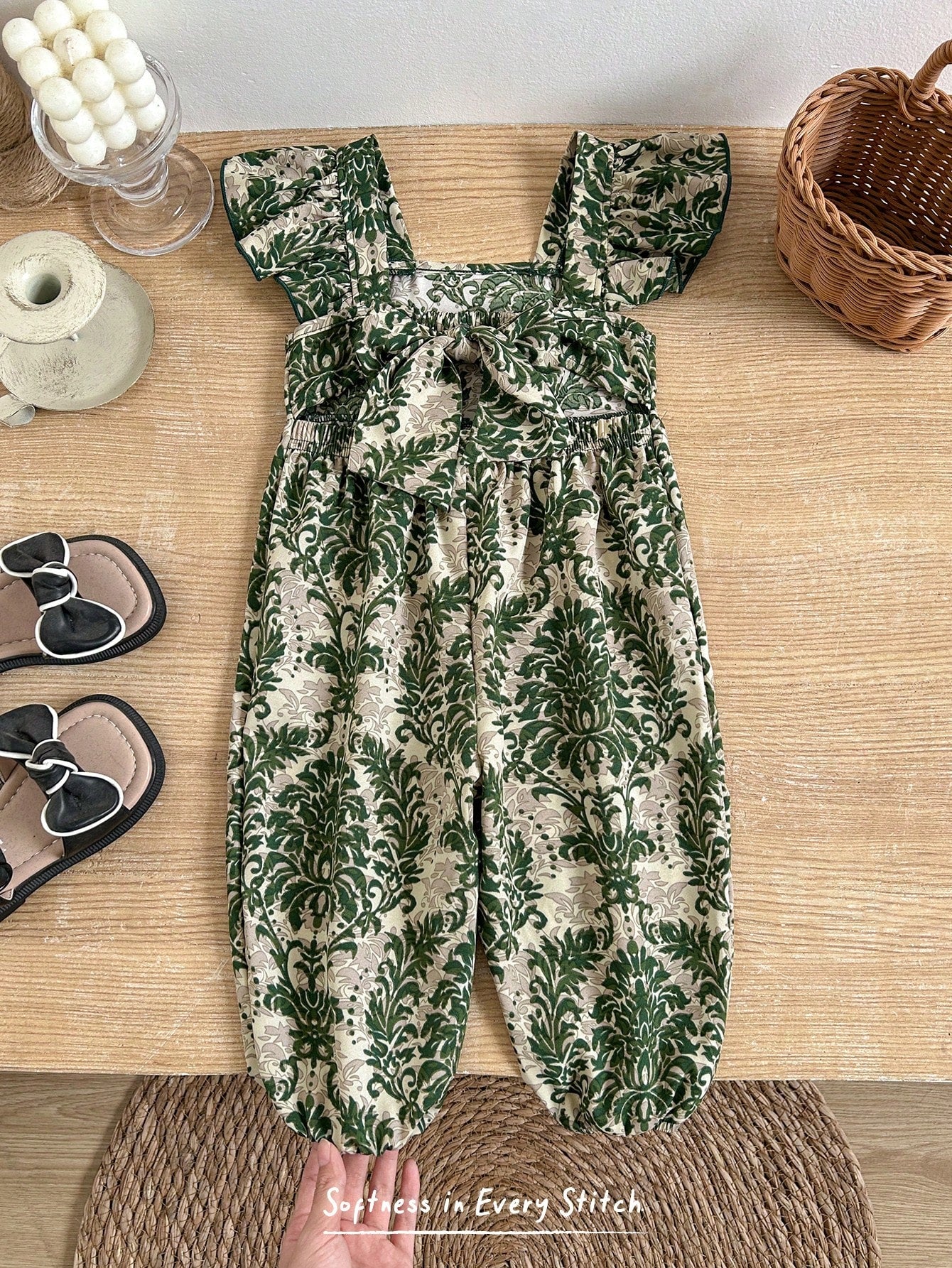 Cozy Pixies Baby Girl Casual Woven Jumpsuit Pants