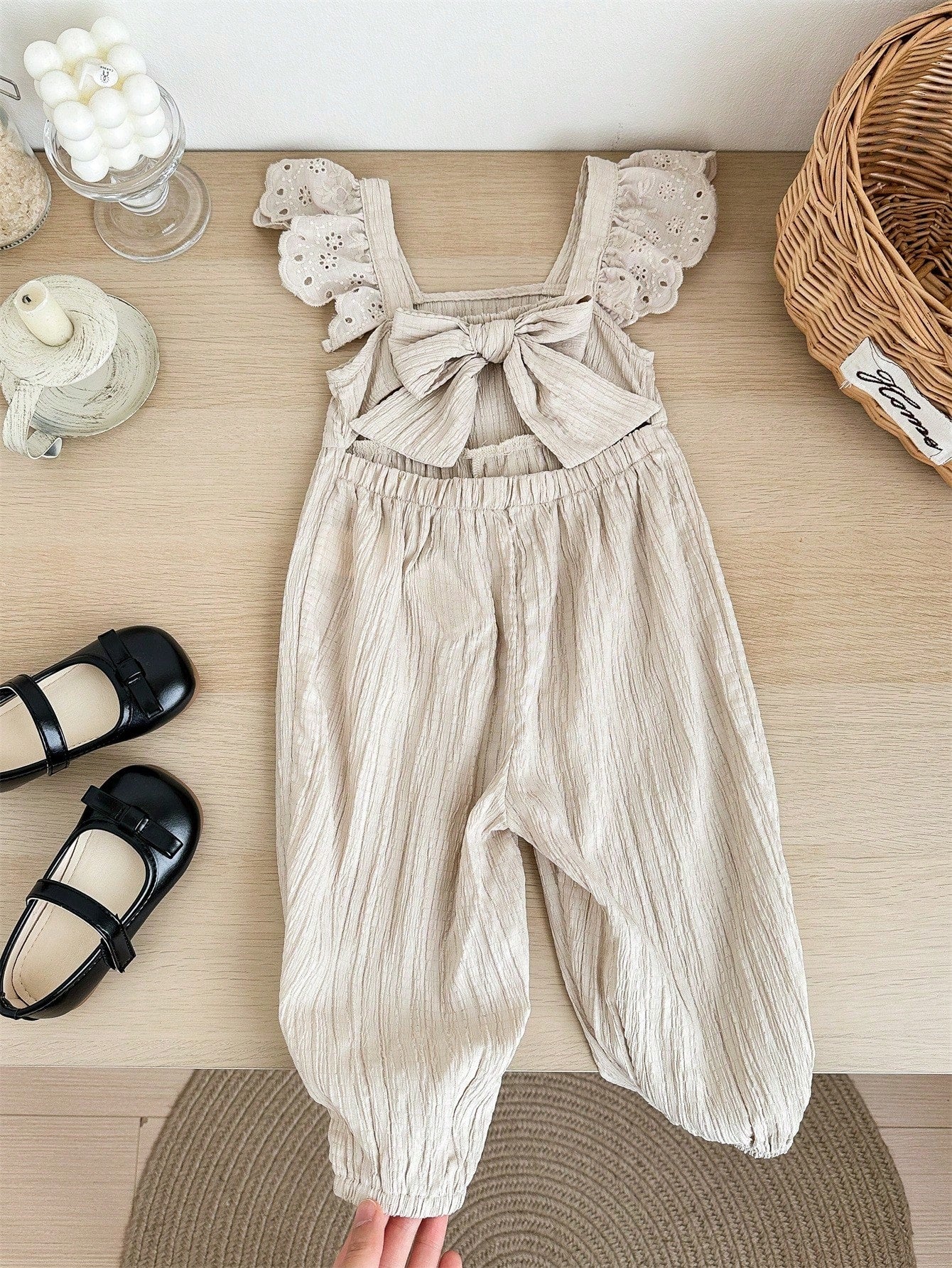 Cozy Pixies Baby Girl Casual Woven Jumpsuit Pants