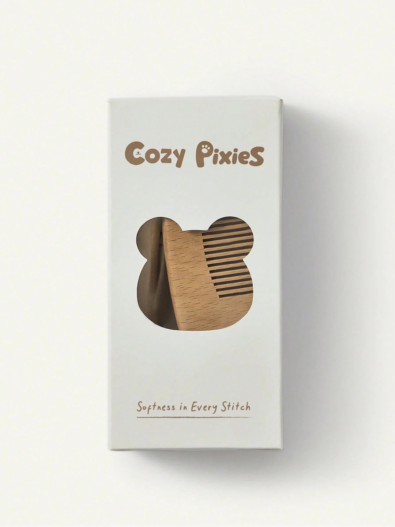 Cozy Pixies Comb Brush Three-Piece Set, Soft Brush, Small Baby Care Bath Tool 3pcs Baby Care Grooming Set With Wooden Wool Brush