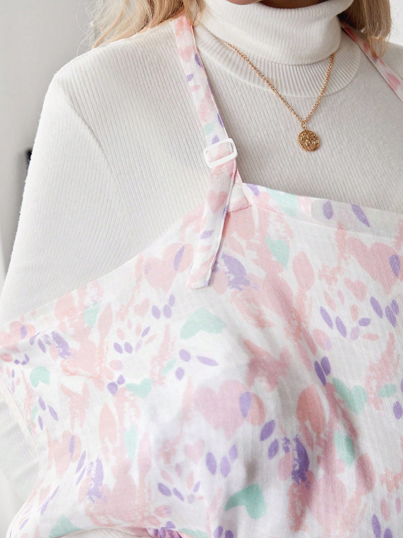 Cozy Pixies Purple Leaf And Heart Print Maternity Nursing Top, Light Four-Season Summer, Oeko-Tex Certified