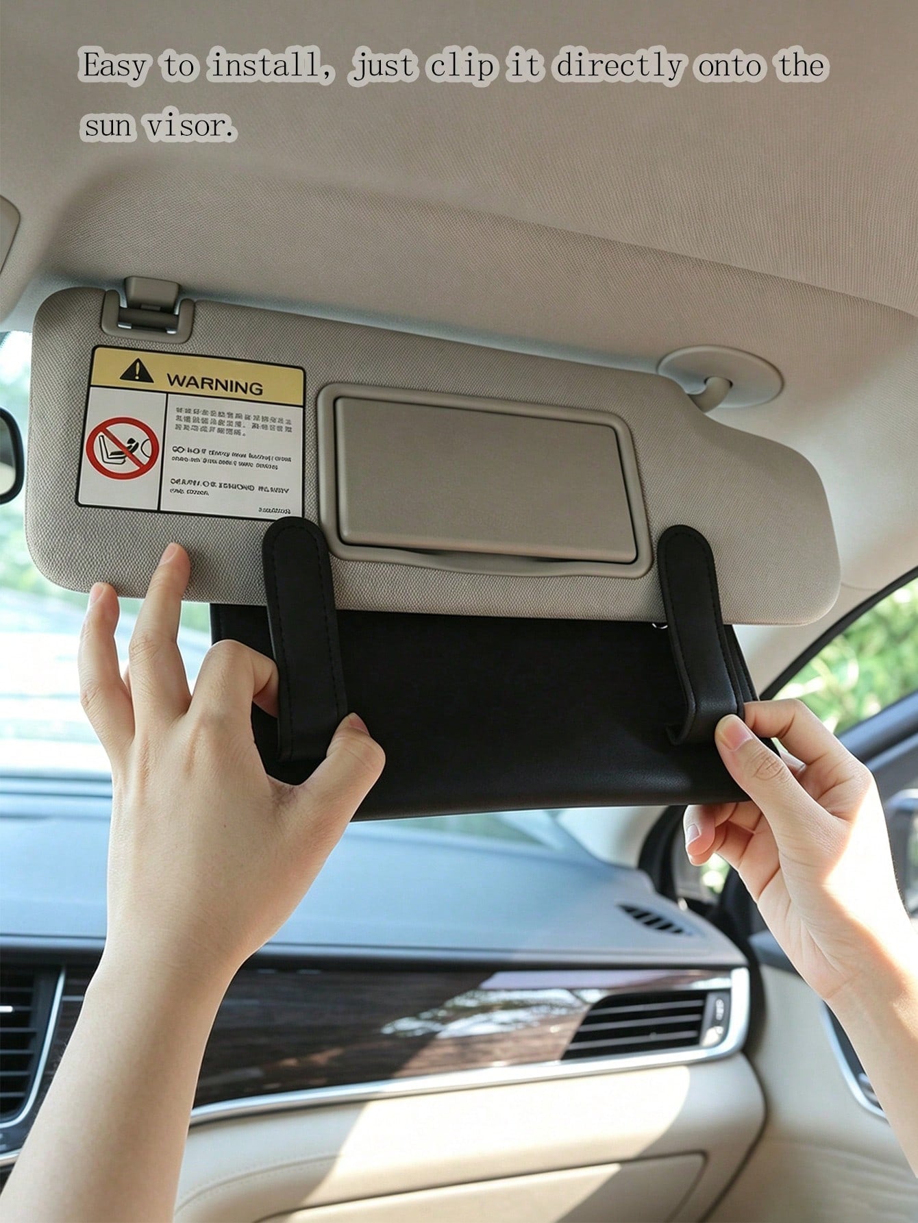 Creative Diamond Pattern Leather Car Sunshade Tissue Box, Hanging Car Tissue Box, Seat Back Sunshade Tissue Storage Bag, Multi-Functional Universal Car Interior Decor Accessory