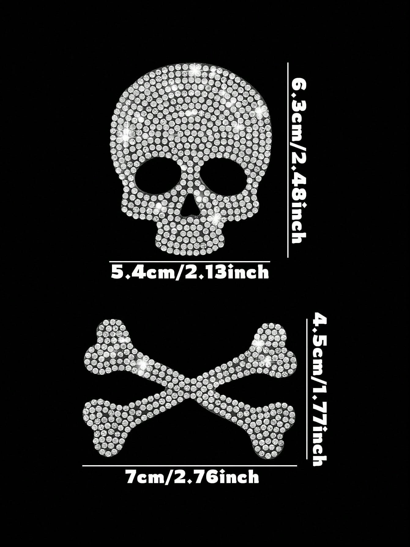 Creative Sparkling Diamond Skull And Crossbones