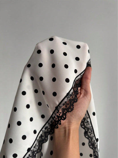 CURVE+ Plus Size Elegant Polka Dot Camisole With Bow, Suitable For Spring/Summer Vacation