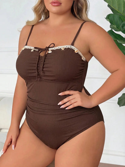 CURVE+ Plus Size One-Piece Beach Vacation Swimsuit