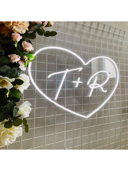 Customized LED Neon Light- Personalized Wall And Bedroom Decor, USB Powered, Suitable For Weddings, Birthdays, Holidays And Parties. Customized Colorful Heart-Shaped Neon Love Sign- USB Powered LED