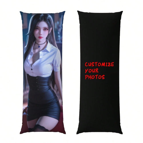 Customized Personalized Rectangular Pillowcase- Double-Sided Customization, Comfortable Fabric, Mixed Colors, Polyester Material, Suitable For Family, Lovers, Friends, Also Suitable For Father's Day