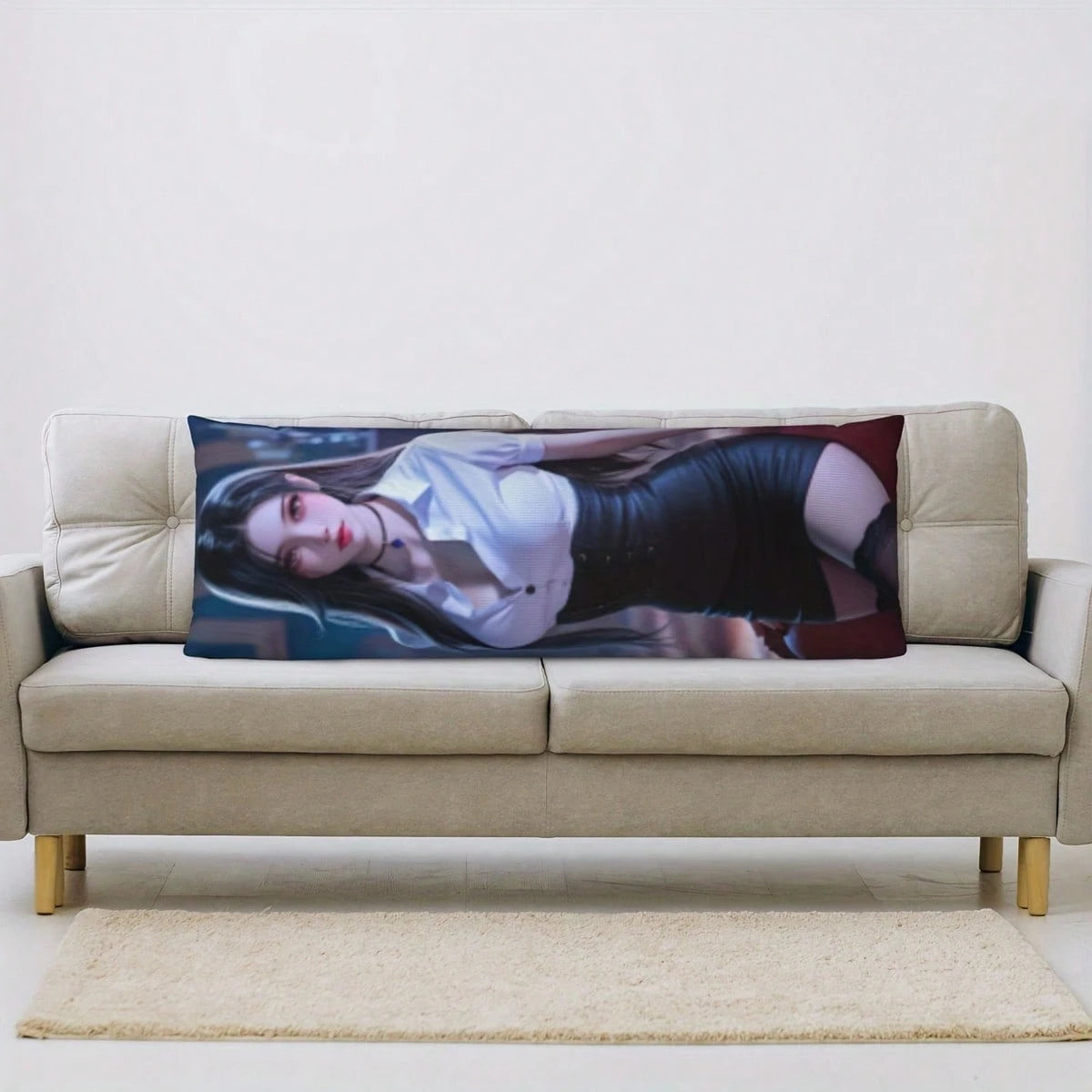 Customized Personalized Rectangular Pillowcase- Double-Sided Customization, Comfortable Fabric, Mixed Colors, Polyester Material, Suitable For Family, Lovers, Friends, Also Suitable For Father's Day