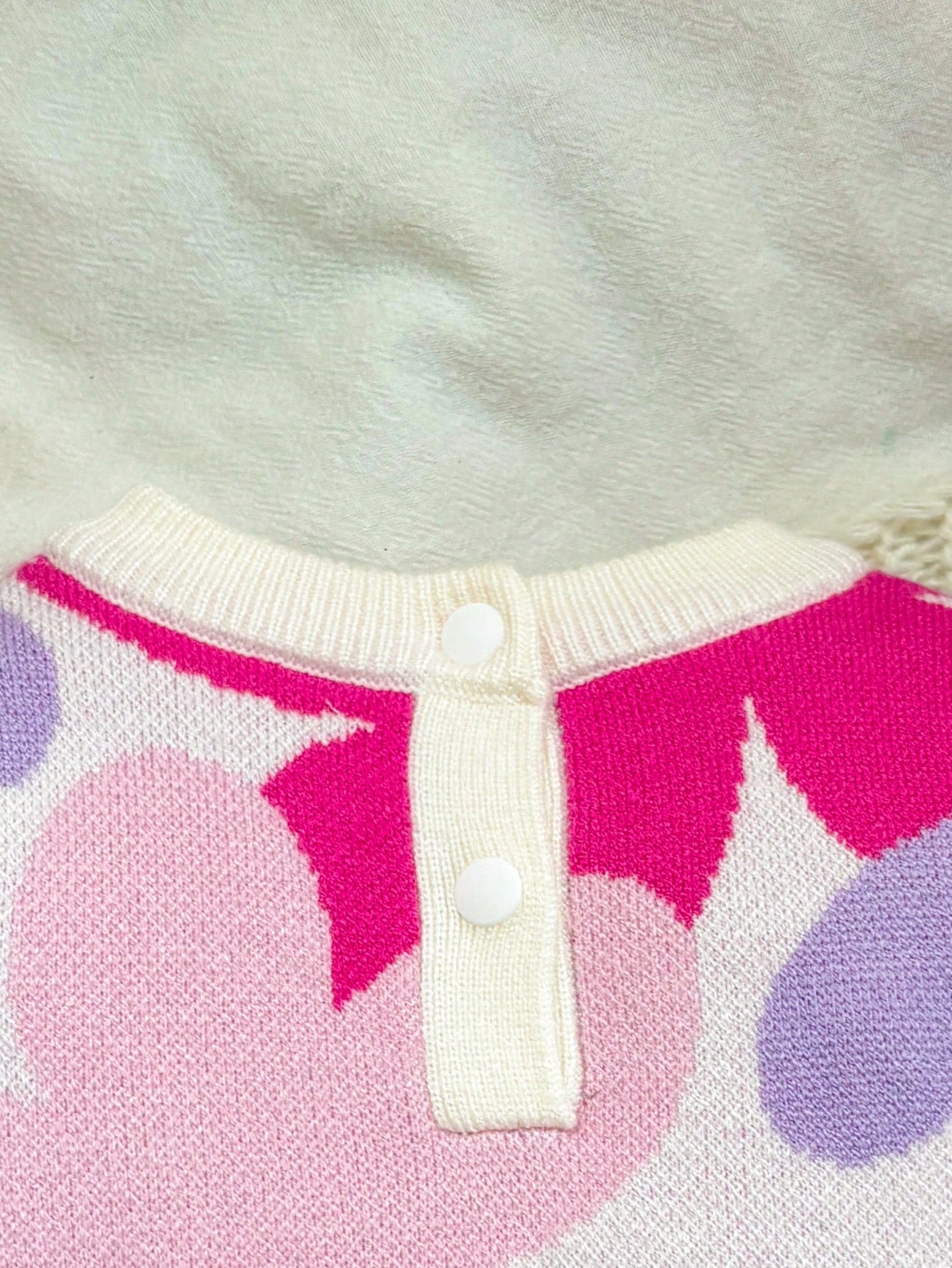 Cute Baby Girls Floral Applique Long Sleeve Romper,Soft Autumn Off-White Jumper For Matching Family,Newborn Toddler Christmas Halloween Outfit,Pink