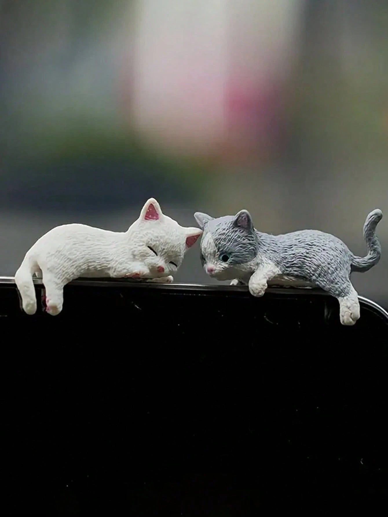Cute Cat Cartoon Car Dashboard Decor, Made Of ABS Material, Mini Decorative Accessories Suitable For Vehicles And Display Screens
