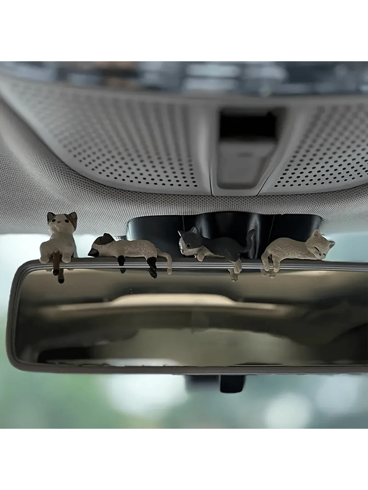 Cute Cat Cartoon Car Dashboard Decor, Made Of ABS Material, Mini Decorative Accessories Suitable For Vehicles And Display Screens