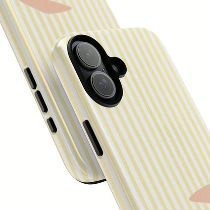 Cute Dachshund Yellow Striped Hot Dog Summer Style Cute Sausage Dog Beach Phone Case Compatible With IPhone 17 16 15 14 Pro Max Plus 13 12 11