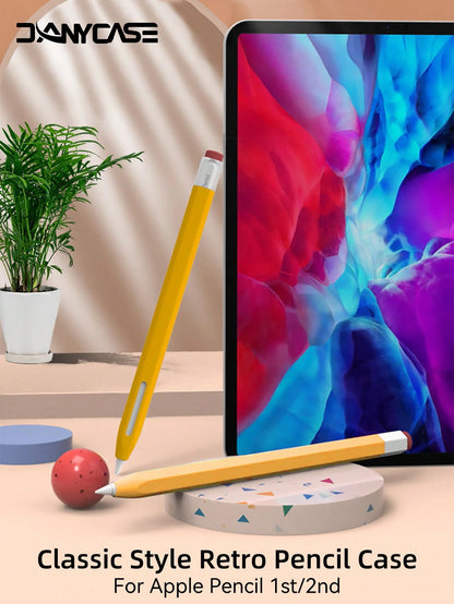 DANYCase Compatible With Apple Pencil 1 2 Case Duotone Soft Silicone Protective Cover 1st 2nd Generation IPad Pencil Skin Compatible With Apple Pencil Case
