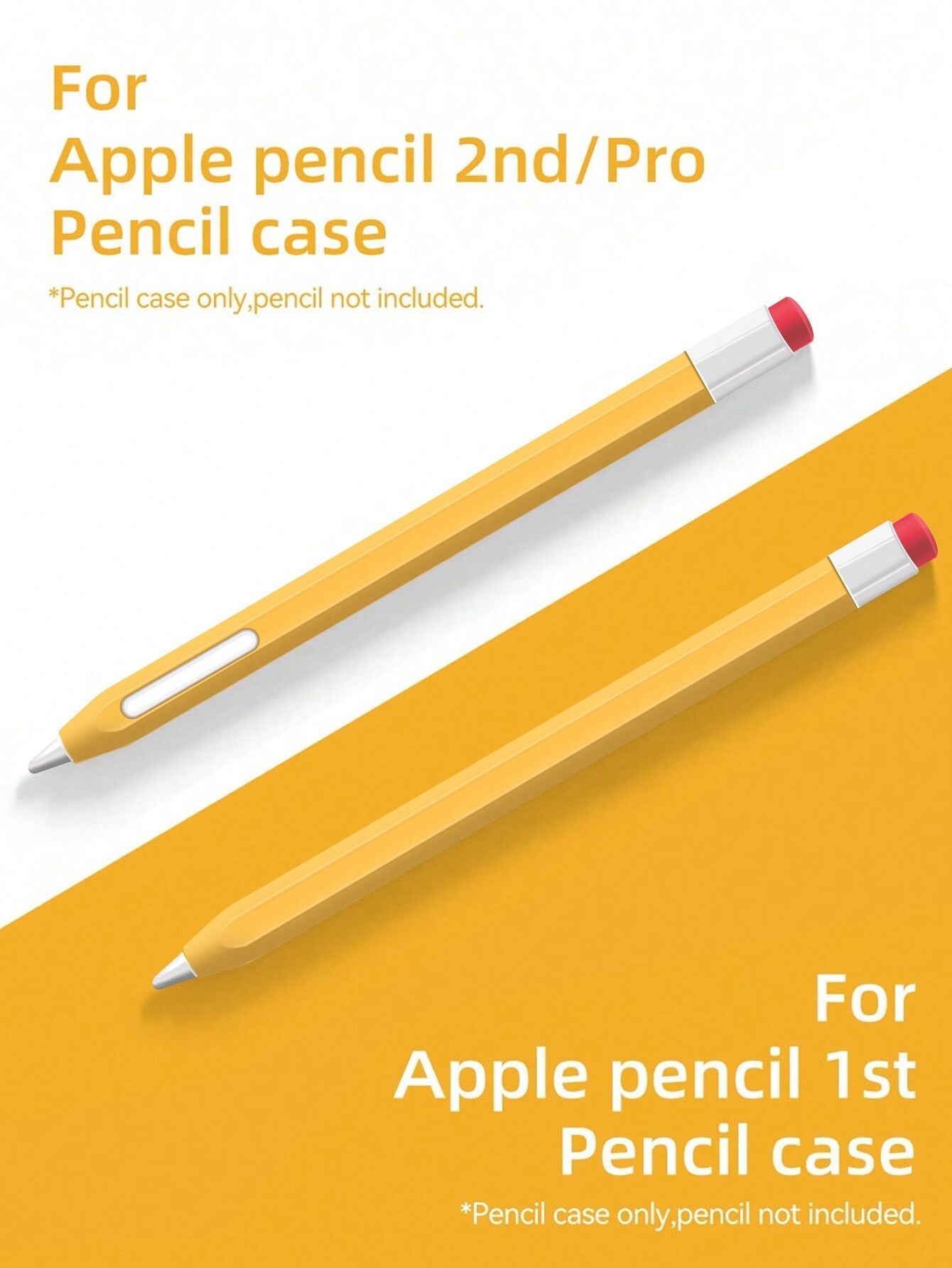 DANYCase Compatible With Apple Pencil 1 2 Case Duotone Soft Silicone Protective Cover 1st 2nd Generation IPad Pencil Skin Compatible With Apple Pencil Case