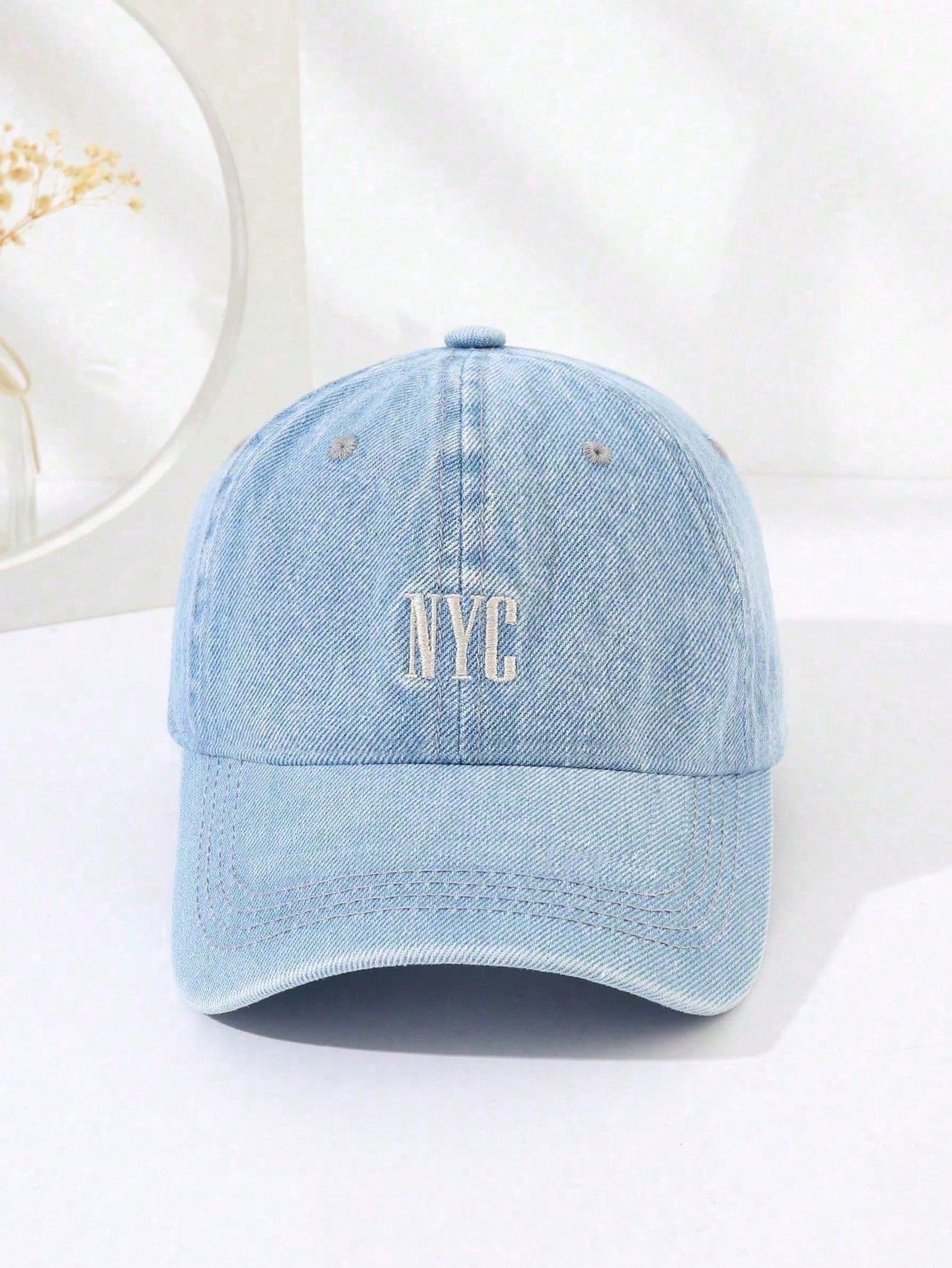 DAZY 1pc New York Embroidered Baseball Cap- Unisex, Adjustable Breathable Snapback, Retro New York Street Style Hat