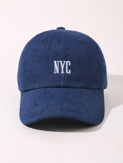 DAZY 1pc New York Embroidered Baseball Cap- Unisex, Adjustable Breathable Snapback, Retro New York Street Style Hat