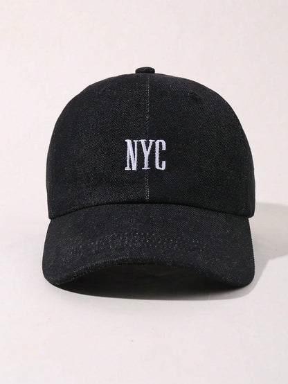 DAZY 1pc New York Embroidered Baseball Cap- Unisex, Adjustable Breathable Snapback, Retro New York Street Style Hat
