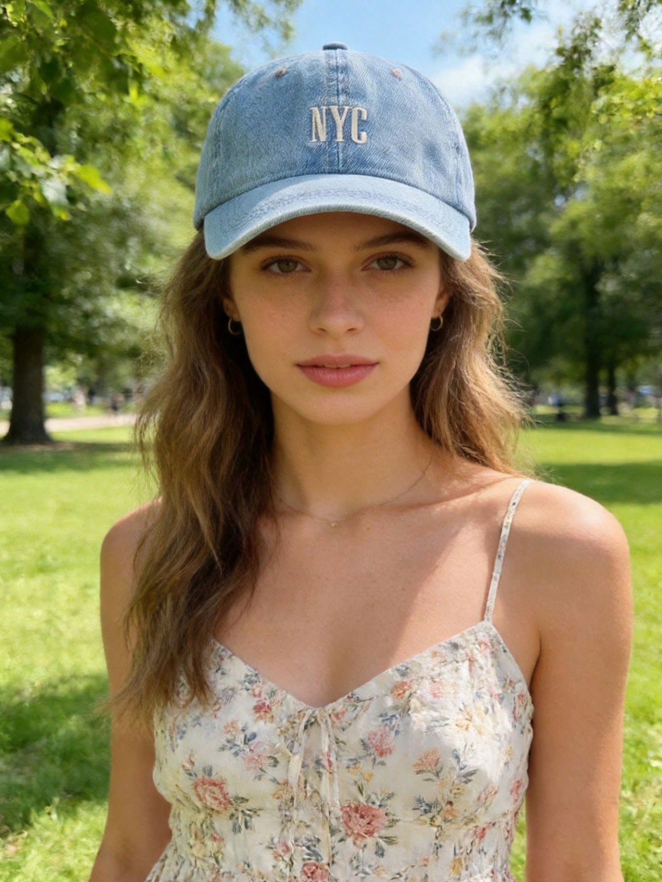 DAZY 1pc New York Embroidered Baseball Cap- Unisex, Adjustable Breathable Snapback, Retro New York Street Style Hat